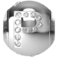 Swarovski BeCharmed 182201 - 12m Stainless Steel letter "P" each
