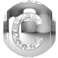 Swarovski BeCharmed 182201 - 12m Stainless Steel letter "C" each
