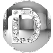 Crystal BeCharmed 182201 - 12m Stainless Steel letter "D" each