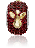 Swarovski Pave Beads 181933 - Xmas, Angel, 14mm, Siam & GHSA, 1pcs