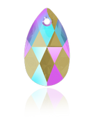 Swarovski Pendant 6106 - 22mm, Black Diamond Shimmer (215 SHIM), 2pcs