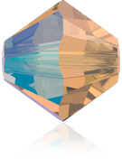 Swarovski Bead 5328 - 6mm, Light Colorado Topaz Shimmer (246 SHIM), 20pcs