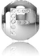 Swarovski BeCharmed 182201 - 12m Stainless Steel letter "F" each