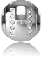 Crystal BeCharmed 182201 - 12m Stainless Steel letter "H" each