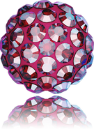 Swarovski Pave Ball 86301 - 6mm, Light Siam Shimmer (227SHIM), Half Drilled, 1pc