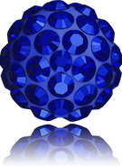 Swarovski Pave Ball 86301 - 6mm, Majestic Blue (296), half drilled, 1pc