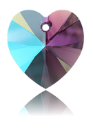 Swarovski Pendant 6228 - 14.4x14mm,  Amethyst Shimmer (204 SHIM), 2pcs