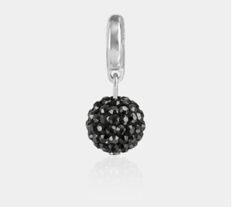 PAVE CHARMS - JET HEMATITE BLACK