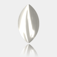 8*4.5mm, Crystal White Pearl 