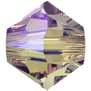 Swarovski Bead 5328 - 4mm, Light Amethyst Shimmer 2x (212 SHIM2), 48pcs