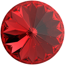 Swarovski Round Stone 1122 Light Siam (227) Foiled