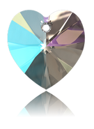 Swarovski Pendant 6228 - 14.4x14mm, Crystal Shimmer (001 SHIM), 2pcs