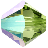 Swarovksi 5328 4mm Peridot Shimmer