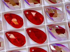 Crystal Pendant 6106 - 22mm, Light Siam Shimmer (227 SHIM), 2pcs