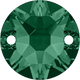 Swarovski Sew-on 3288 10mm Emerald (205) Foiled