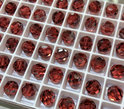 Swarovski Round Bead 5000 Padparadscha Satin (542 Satin)