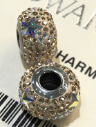 Swarovski Pave Beads 181922 - Xmas, Star, 15mm, GSHA & CrystalAB, 1pc