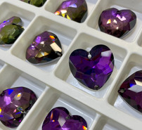Crystal Sew-on 3285 - 24mm, Crystal Heliotrope (001 HEL) Unfoiled,  1pc