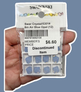 Swarovski Bead 5301 - 8mm, Air Blue Opal (285), 12pcs