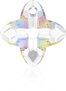 Crystal Pendant 6868 - 14mm, AB, Unfoiled, 2pcs