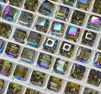 Swarovski Bead 5601 - 6mm, Black Diamond AB (246), 6pcs