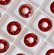 Swarovski Bead 5139 - 12.5mm, RED MAGMA (001REDM), 2pcs