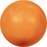 Crystal Pearl 5818 - 8mm, Crystal Neon Orange Pearl (001 733), Half-Drilled, 6pcs