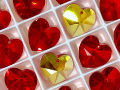 Swarovski Pendant 6202 - 18x17.5mm, Light Siam AB (227 AB), 2pcs