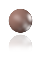 Swarovski Crystal Pearl 5818 - 8mm, Crystal Velvet Brown Pearl (001 951), Half Drilled, 6pcs