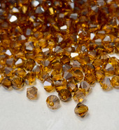 Crystal Bead 5301- 5mm, Topaz Satin (203 SATIN), 48pcs
