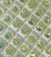 Crystal Sew-on 3700 - 8mm, Jonquil Aurore Boreale (213 AB), Unfoiled, 6pcs
