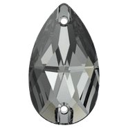 Swarovski Sew-on 3230 - 12x7mm, Crystal Silver Night (001 SINI) Unfoiled, 4pcs