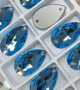 Swarovski 3230 Sew-On 28x17mm Aquamarine (202)