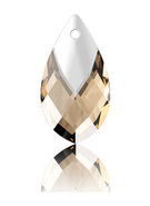 Crystal Pendant 6565 - 18mm, Light Colorado Topaz Light Chrome Z MCI (246 LTCHZ), 2pcs