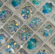 Preciosa - Flower, 12mm, Crystal Aurore Boreale (AB), Unfoiled, 6pcs
