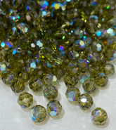 Swarovski Bead 5000 - 6mm, Khaki Aurore Boreale (550 AB), 20pcs