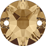 Crystal Sew-on 3288 - 12mm, Crystal Golden Shadow (001 GSHA) Foiled, 4pcs