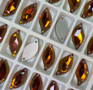 Swarovski Sew-On 3254 - 30x14mm, Crystal Copper (001 COP) Foiled, 1pc