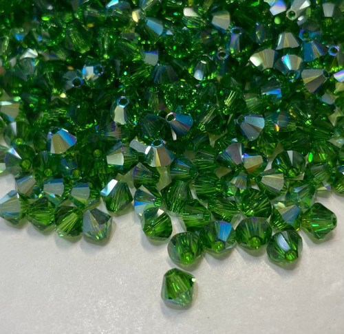 SWAROVSKI 5328 4MM FERN GREEN AURORE BOREALE (291 AB)