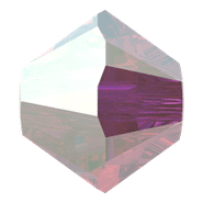 Swarovski Bead 5328 Light Rose Aurore Boreale 2x (223 AB2)