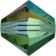 Swarovski Bead 5328 6mm Emerald Aurore Boreale 2x (205 AB2)