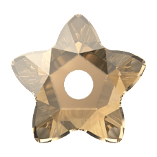 Swarovski Crystal Sew-On 3754 7mm Crystal Golden Shadow (001 GSHA) Foiled