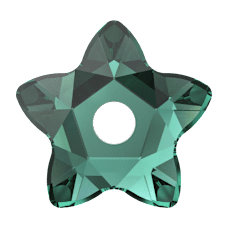 Swarovski Crystal Sew-On 3754 5mm Emerald (205) Foiled