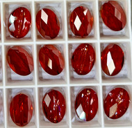 Swarovski Crystal Bead 5050 14x10mm Crystal Red Magma (001 REDM)