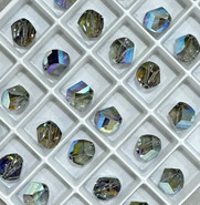 Swarovski Crystal Bead 5020 8mm Black Diamond Aurore Boreale (215 AB)