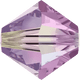 Swarovski Crystal Bead 5328 5mm Light Amethyst Aurore Boreale 2x (212 AB2)