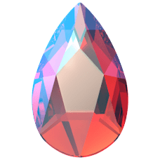 Swarovski Crystal Flatback 2303 8x5mm Light Siam Shimmer (227 SHIM)