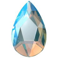 Swarovski Crystal Flatback 2303 8x5mm Aquamarine Shimmer (202 SHIM)