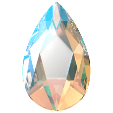Swarovski Crystal Flatback 2303 8x5mm Crystal Shimmer (001 SHIM) Foiled
