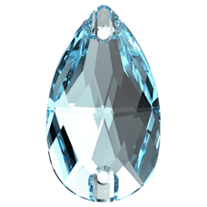 Swarovski Sew-On 3230 Aquamarine (202) Foiled